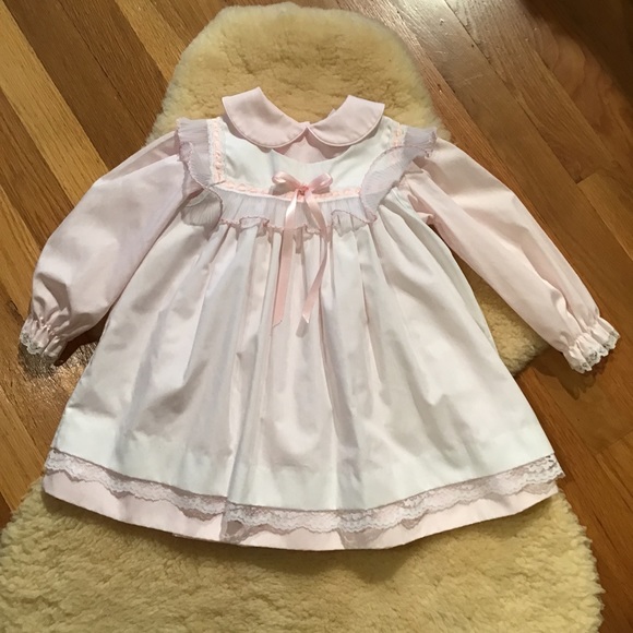 Bryan Dresses Vintage Bryan Pink And White Apron Dress Poshmark